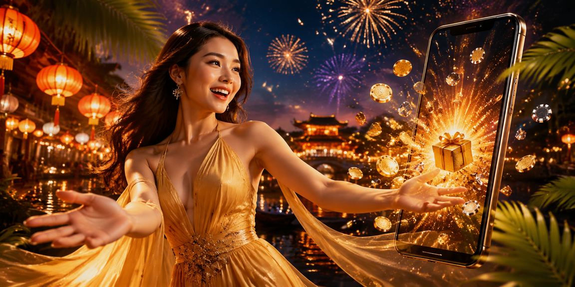 Người chơi truy cập casino trực tuyến trên điện thoại tại chợ đêm Huế về buổi tối