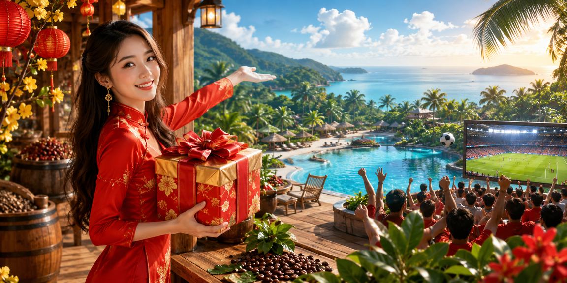 Người dùng tại Phú Quốc uống cà phê buổi sáng và đặt cược thể thao trên điện thoại