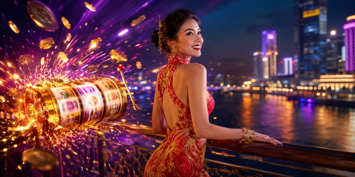 Máy slot game neon rực rỡ tại Sài Gòn mang phong cách giải trí hiện đại